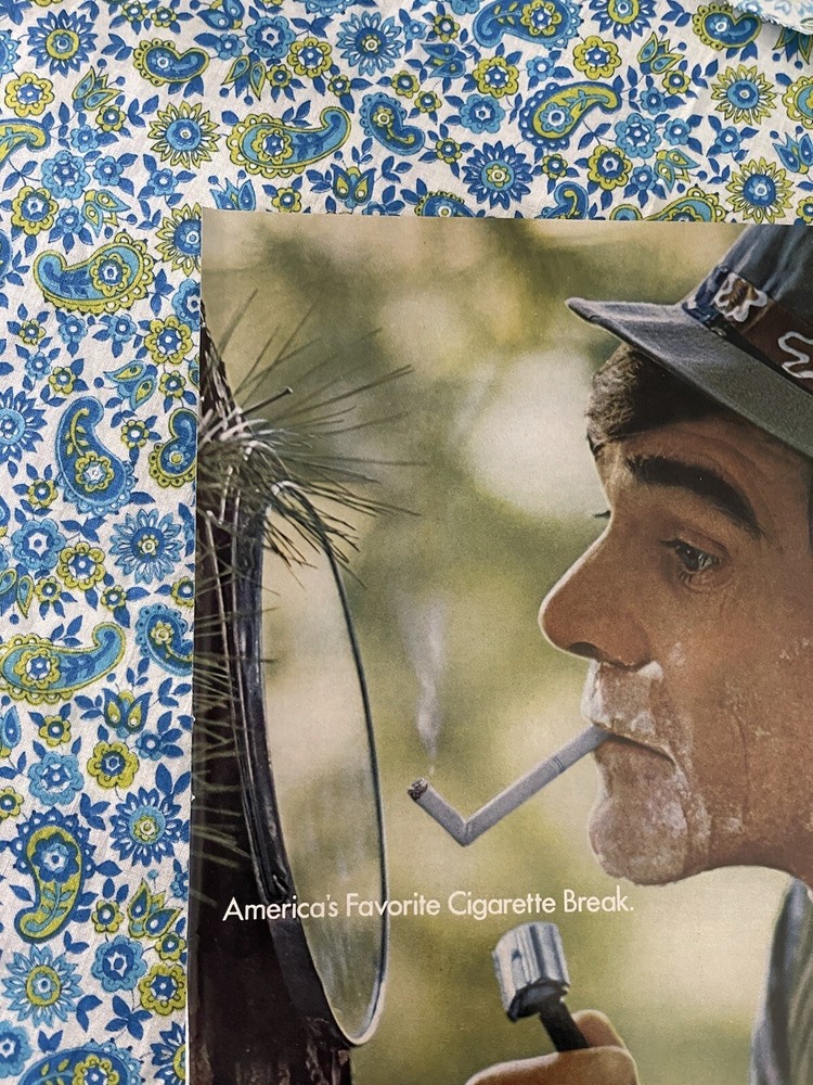Benson & Hedges 100’s Cigarettes 1973 Print Ad Man Shaving