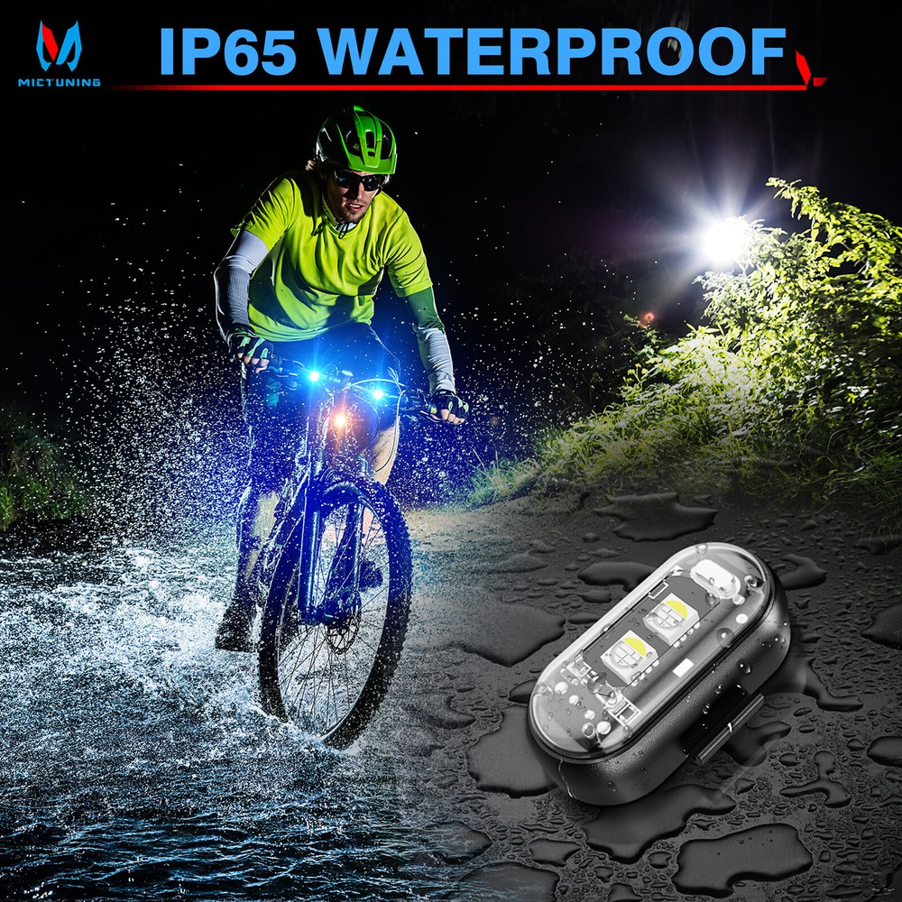 Wireless LED Strobe Lights, 12 Pcs USB Rechargeable Warning Lamp, Anti-Collision