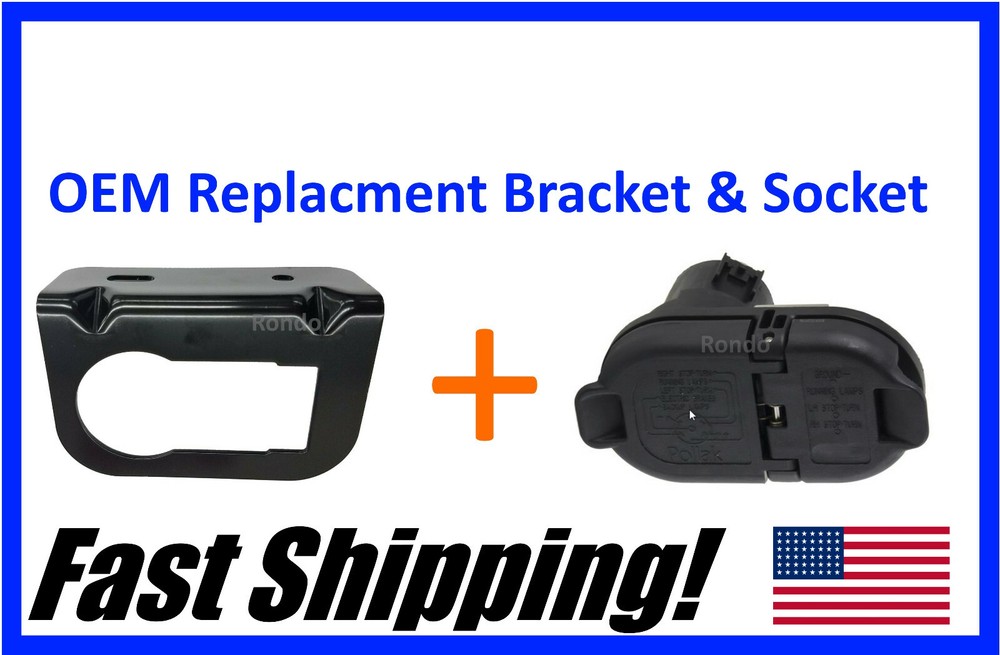 OEM 7 way/4 way Trailer Wiring Plug W/Bracket GMC Chevy Ford RAM Pollak Hopkins