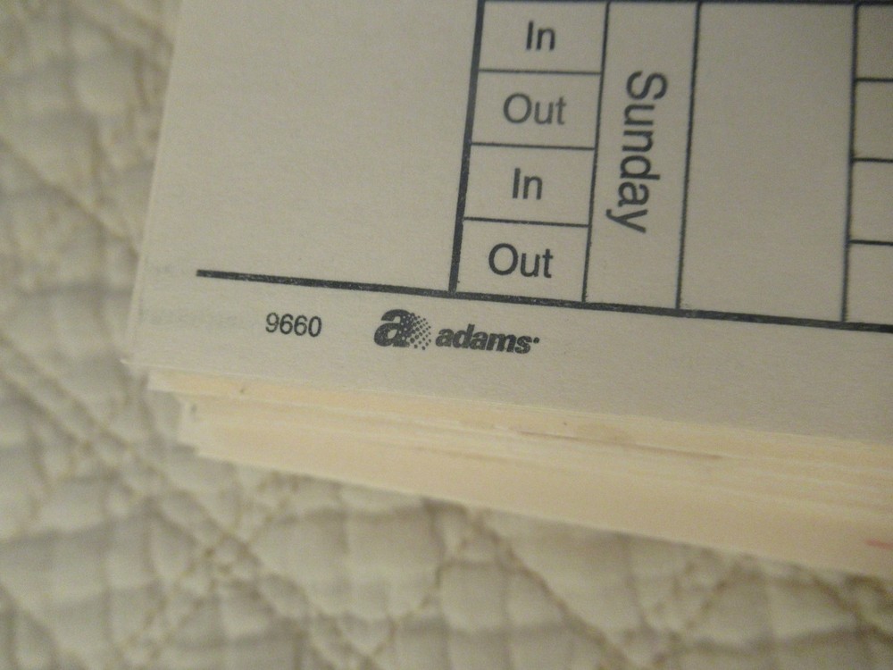 Adams 9660 Time Cards (90 Count)