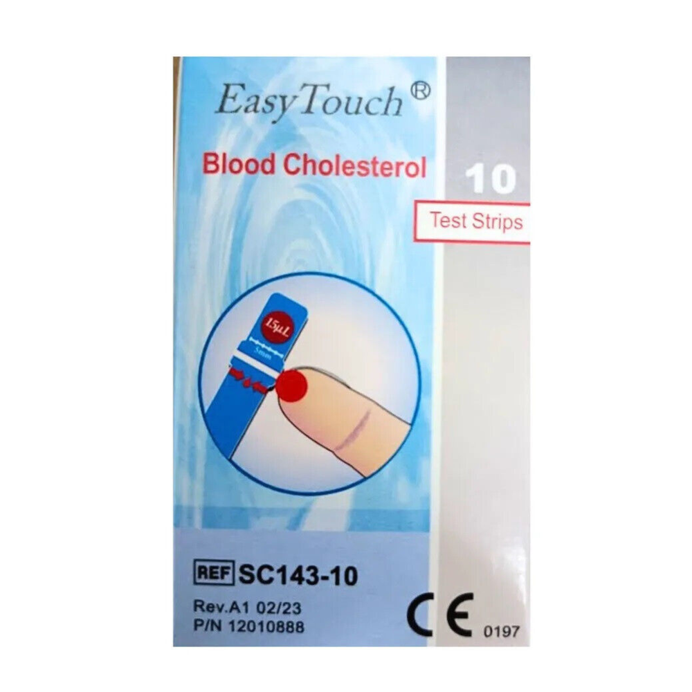 Original New Easy Touch Test Strips For Cholesterol Level Check 10 Test Strips