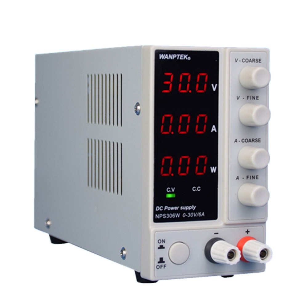 30V 6A/10A DC PoWer Supply, Lab Variable Adjustable regulated DC Bench SWitching