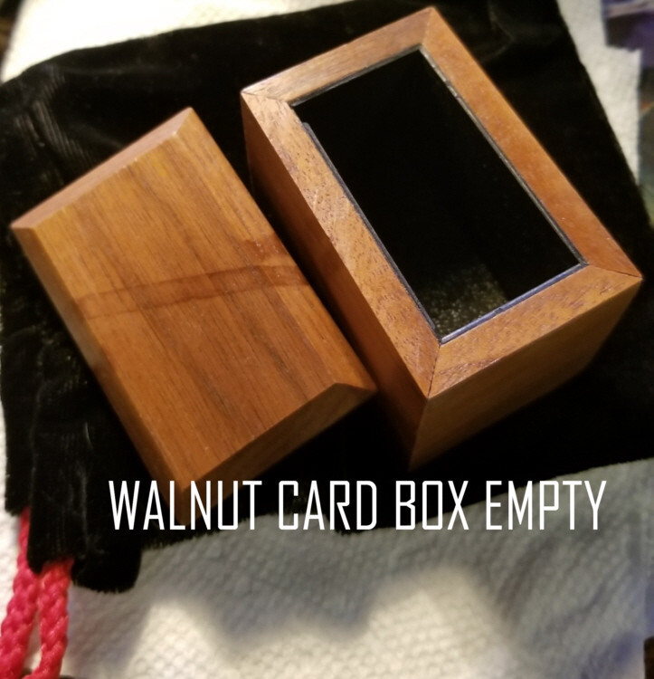 WALNUT CARD BOX - CARD MAGIC UTILITY