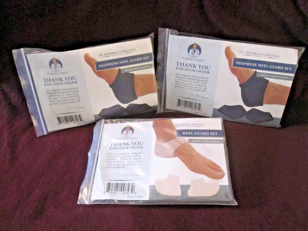 New. Dr. Fredricks Original, 3/Pack Heel Guards. Size, Small