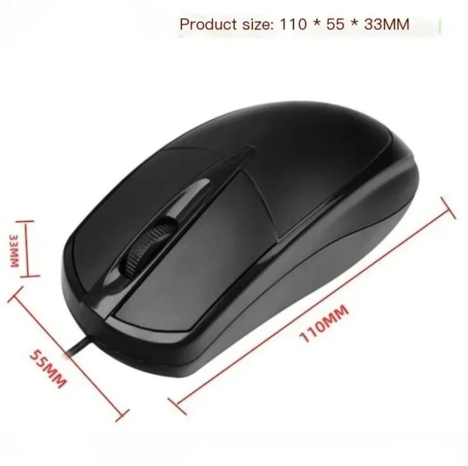 USB Optical Wired Scroll Wheel Mouse PC Laptop Notebook Desktop Black Mice