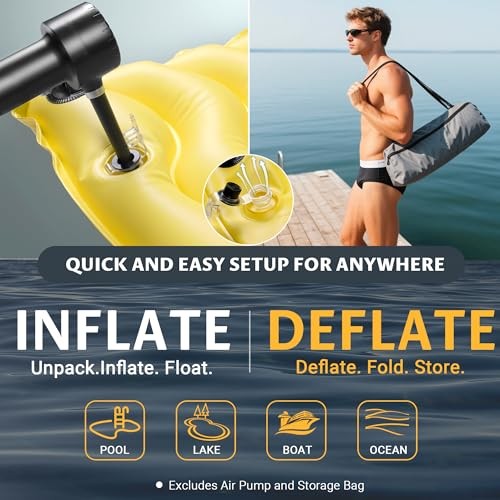 Inflatable Floating Mat/Raft/Dock/Platform, Float with Non-Slip Wave Pattern