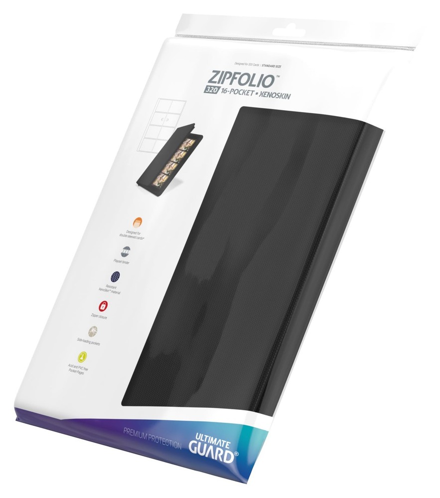 Ultimate Guard Zipfolio 320 - 16 Pocket Xenoskin Black