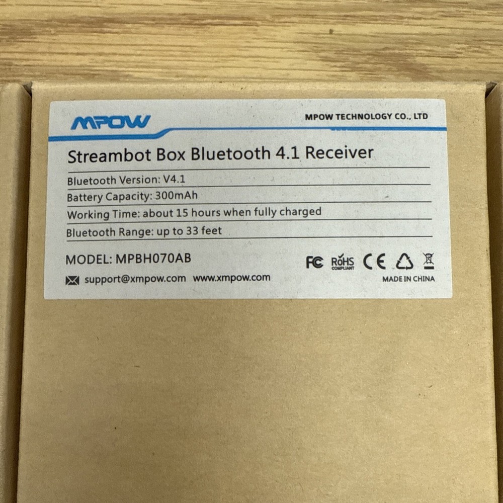 MPOW MPBH070AB Streambot Box Bluetooth 4.1 Receiver V4.1