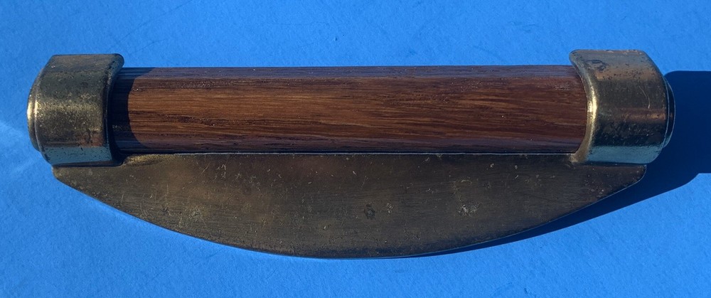 1984 BRASS & OAK Mid century Modern Antique Hardware drawer pull 5"centers