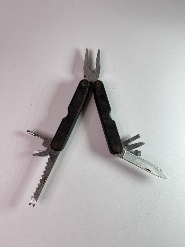 Vintage Mini Multi Tool Pliers Knife Saw 6” Open