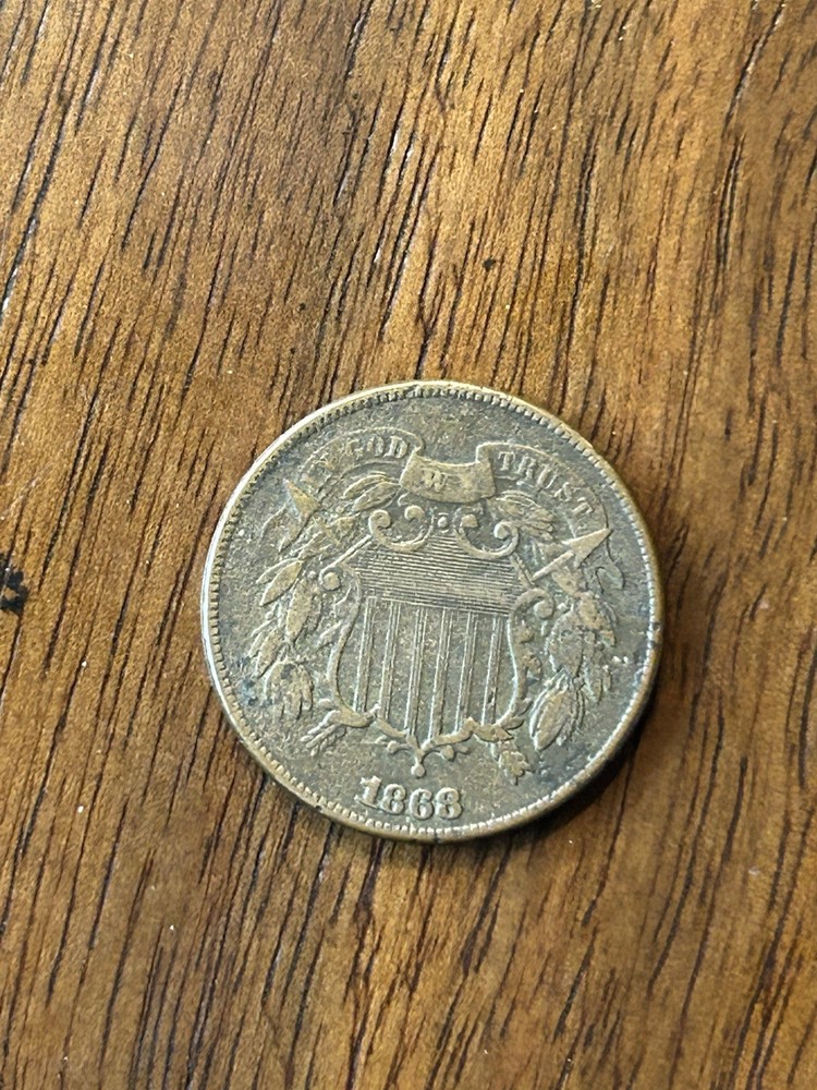 1868 Two Cent Piece VF