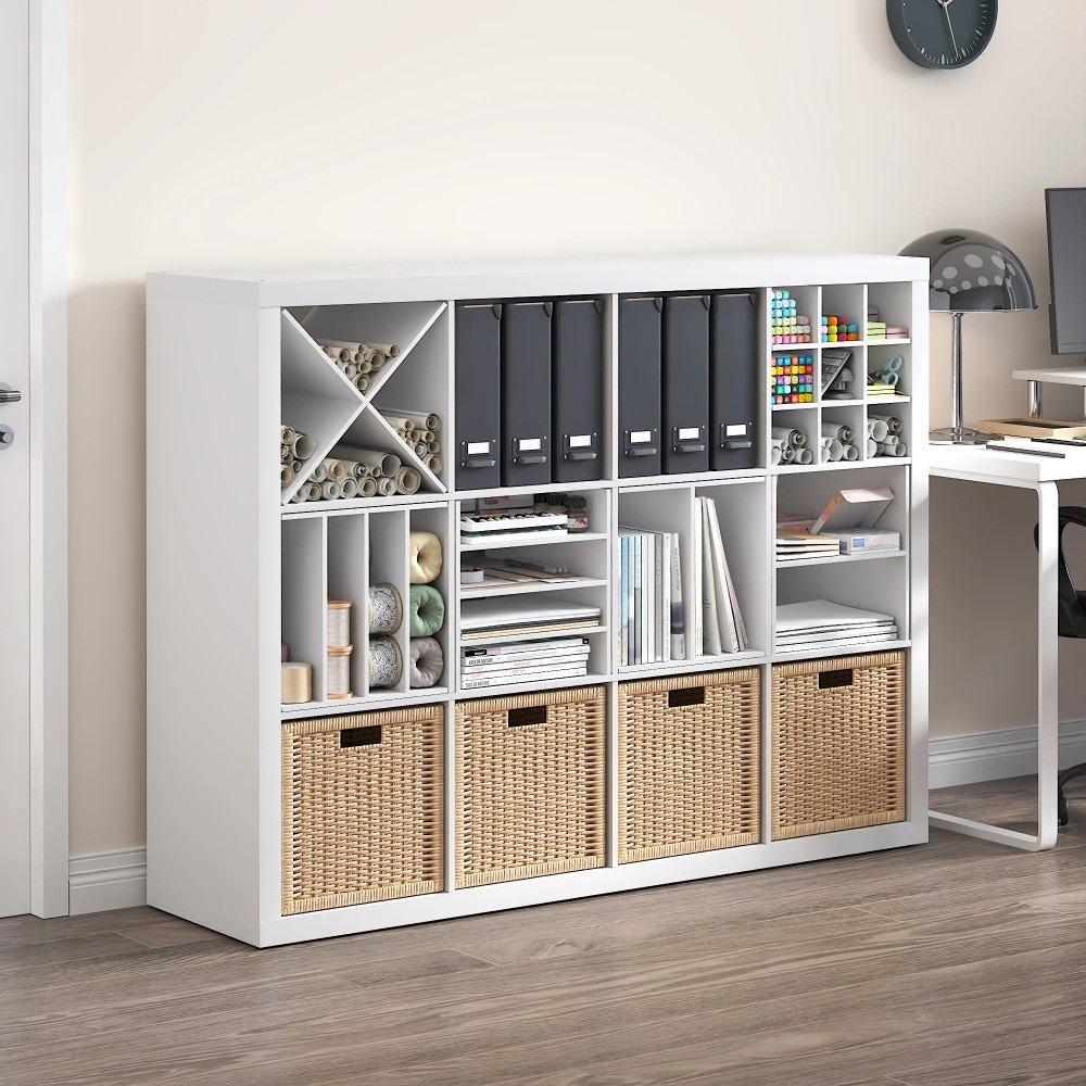 CUBICLE 9-Compartment Cube Organizer Shelf Accessory White