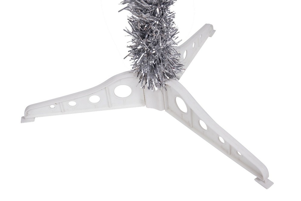 Fawyn 6' Ft Sparking Gorgeous Folding Artificial Tinsel Christmas Tree Silver