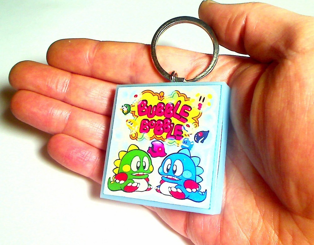 Bubble Bobble Arcade Coin Door accessory Keychain
