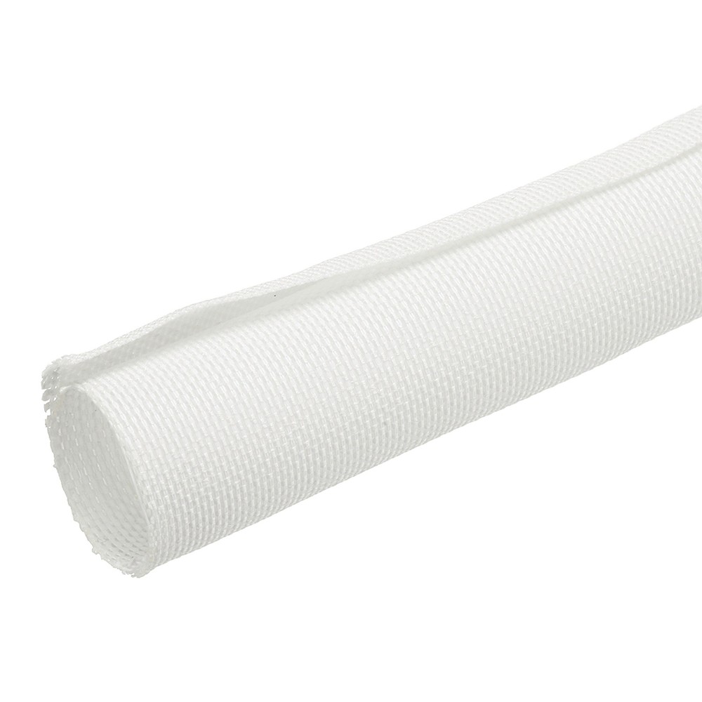 Wire Split Braided Cable Management Sleeve, White (3/4" - 39 Feet)