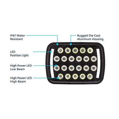 United Pacific High Power LED Rectangular Light w/LED Position Light Bars-1 Unit