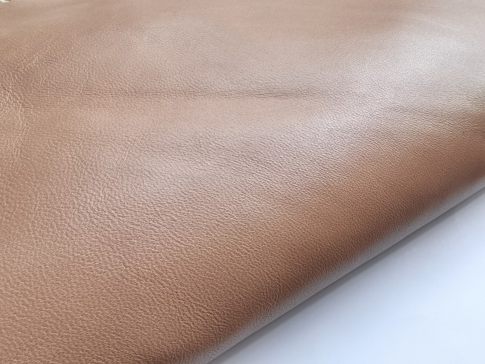 GENUINE soft khaki goatskin leather whole hide