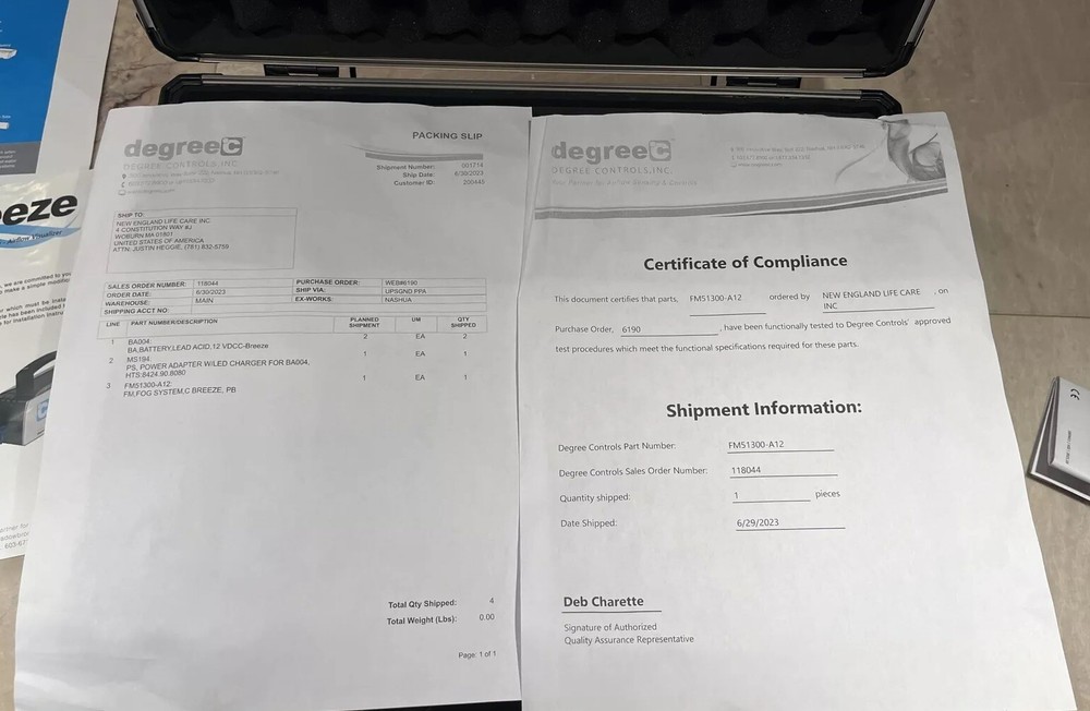 Degree Controls C Breeze Condensed Moisture Airflow Visualizer FM51300-A11