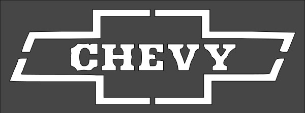 4"x10" Plastic Stencil - Chevy (RE423)*****