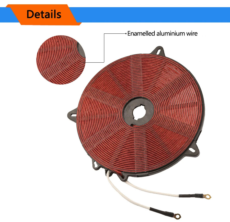 2000W 195mm Induction Heating Coil Enamelled Aluminum Wire Panel for Cooker Hob
