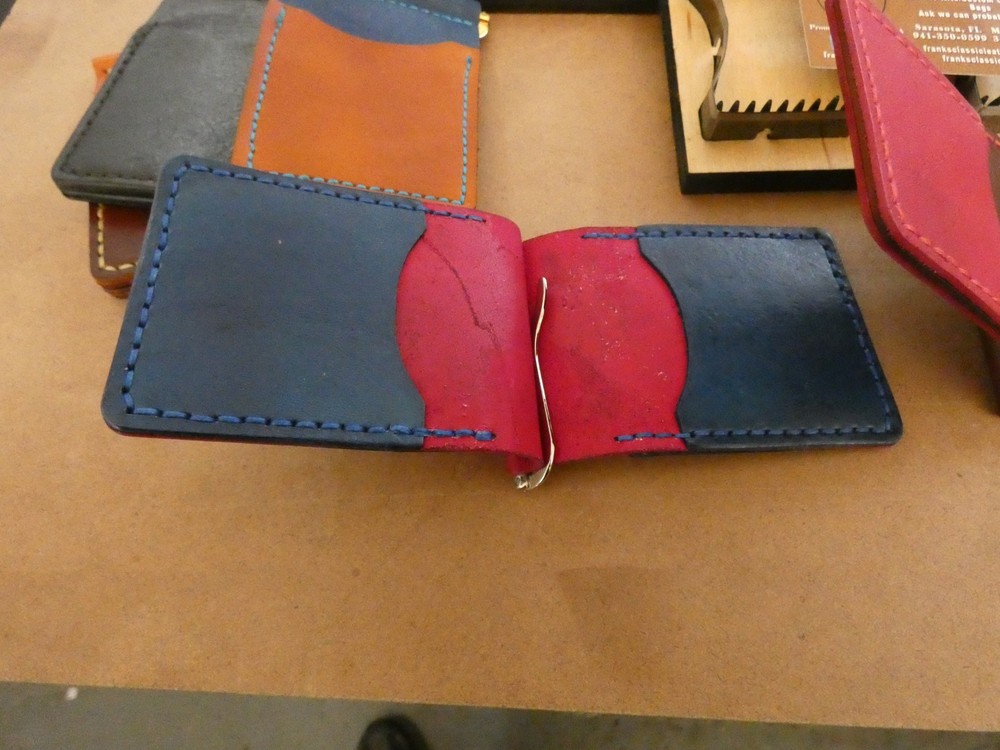 Leather Spring Clip wallet Kit-HAND STITCH