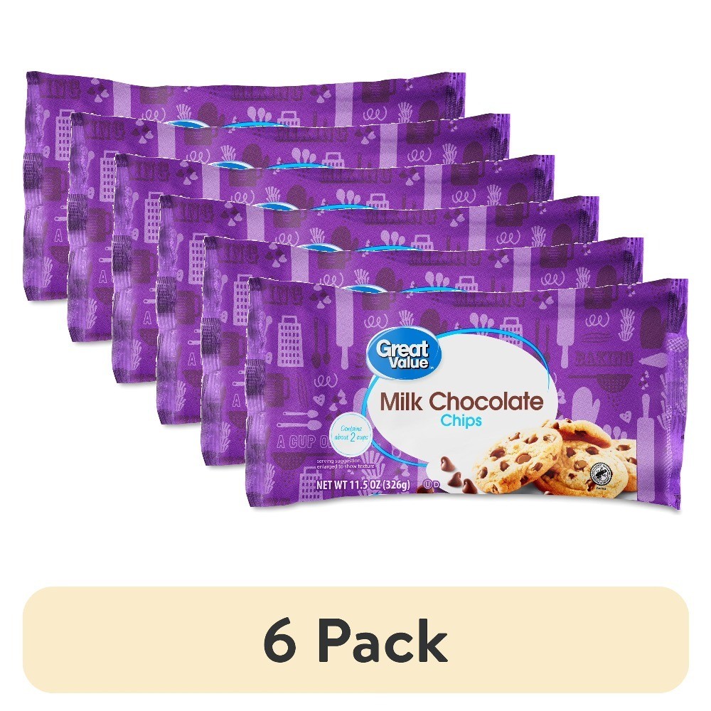 (6 pack) Milk Chocolate Baking Chips, 11.5 oz