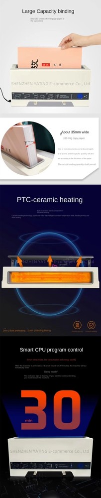 Hot Melt Binding Machine Small Cover Office Automatic Contract Tender Financial