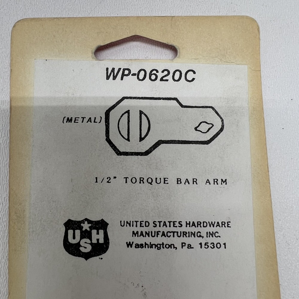 USH WP-0620C 1/2" Round Slotted Torque Bar Arm Pair