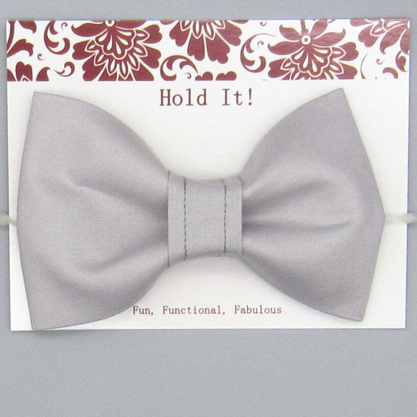 Ash Grey Pet Bow Tie or Sailor Bow-4 Sizes Available