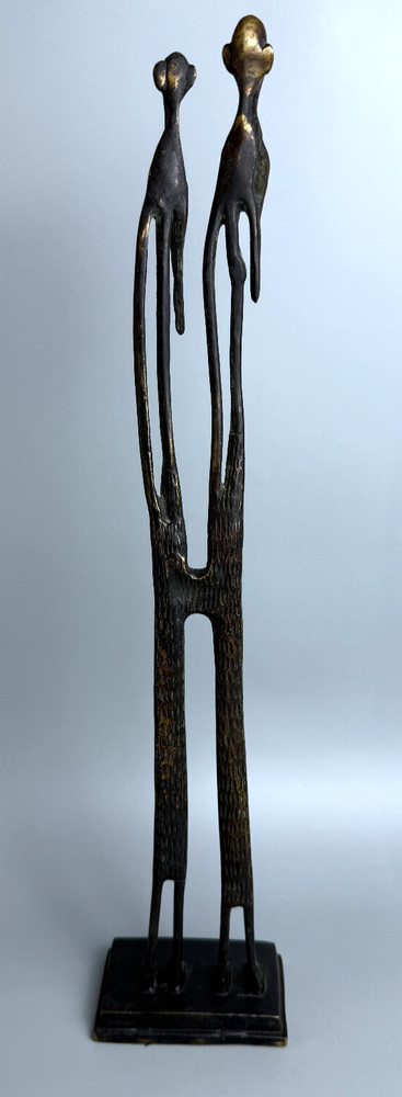 Brass Two Thinkers Made in India 16.5" Tall