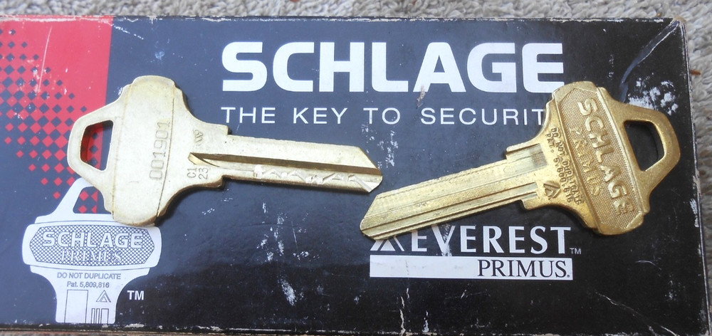 (1) Schlage PRIMUS Key Blanks C123 # 001901