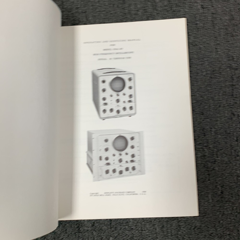 HP 150A/AR ~ High Frequency Oscilloscope ~ Operating and Servicing Manual