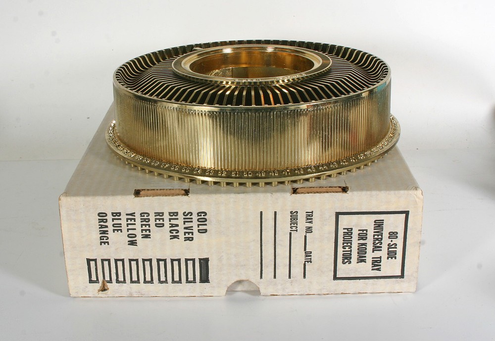 Gold Colored Carousel 80 Slide Trays