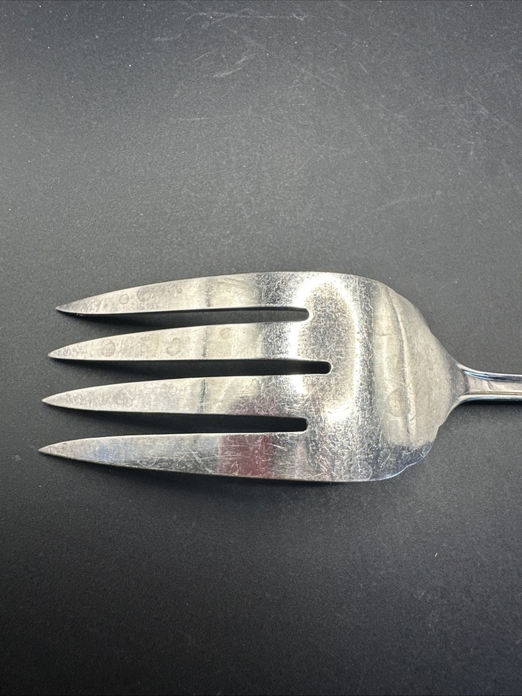 Oneida Community Evening Star Pattern Silver Plate Cold Meat Serving Fork