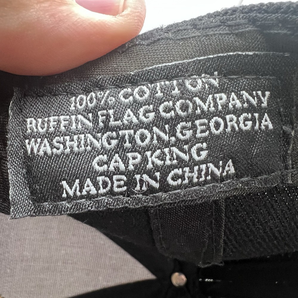 Ruffin Flag Co US Army Black Adjustable Strapback Trucker Hat Baseball Cap