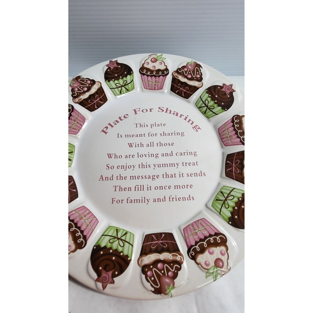 Plate For Sharing Cupcake Plate Decorative Plate Dessert Plate