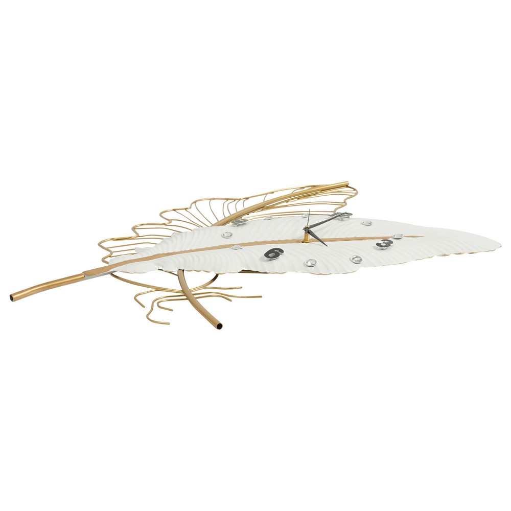 Large Wall Clock, Feather-shaped Wall Clock, Decorative Wall Clock for Home