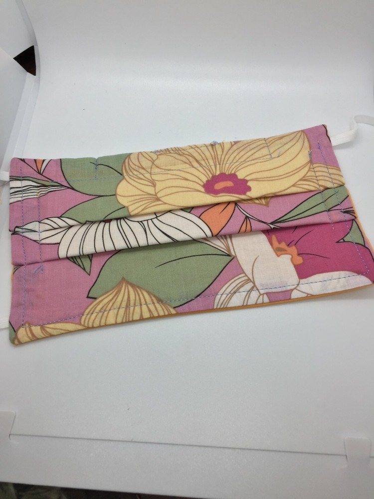 Lilly Style Garden Patterned Washable Double Layer Fabric Face Mask