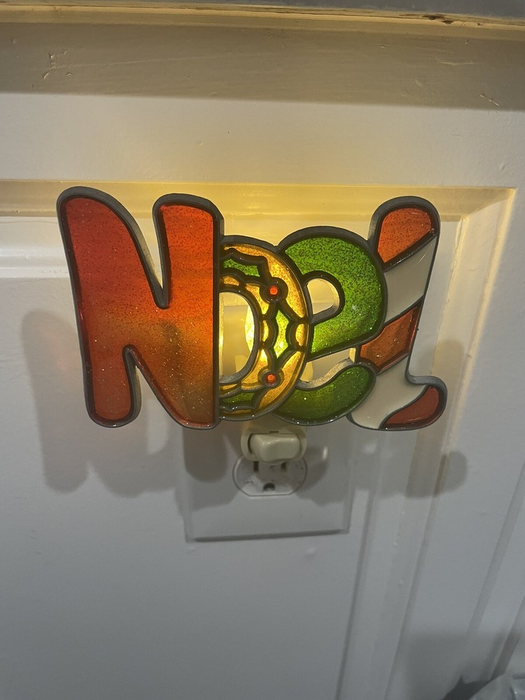 Vintage NOEL Suncatcher Night Light