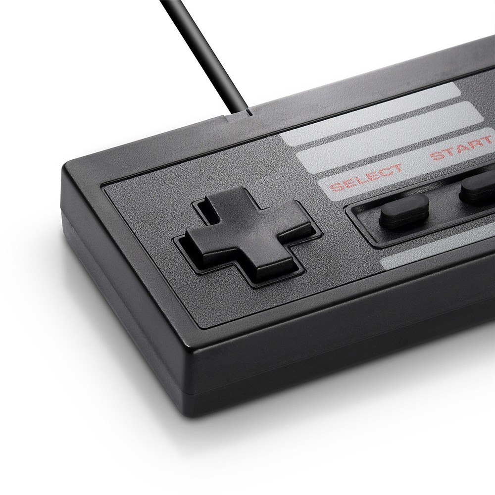 2 x USB Gaming Controller For Classic NES 8 Bit System Console Control Black US