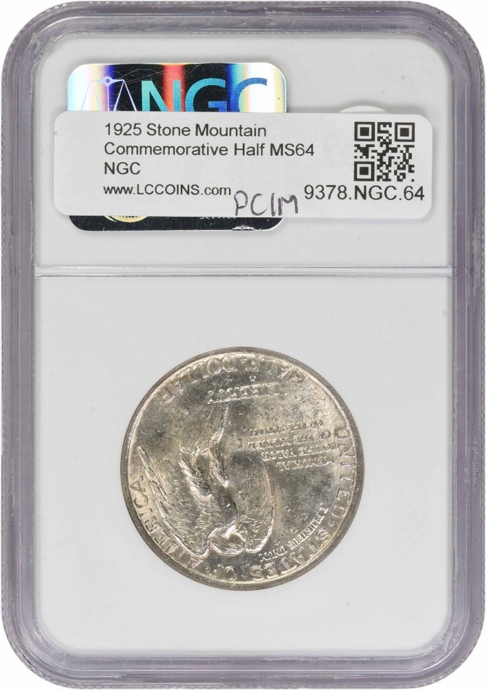 Stone Mountain Commemorative Silver Half Dollar 1925 MS64 NGC