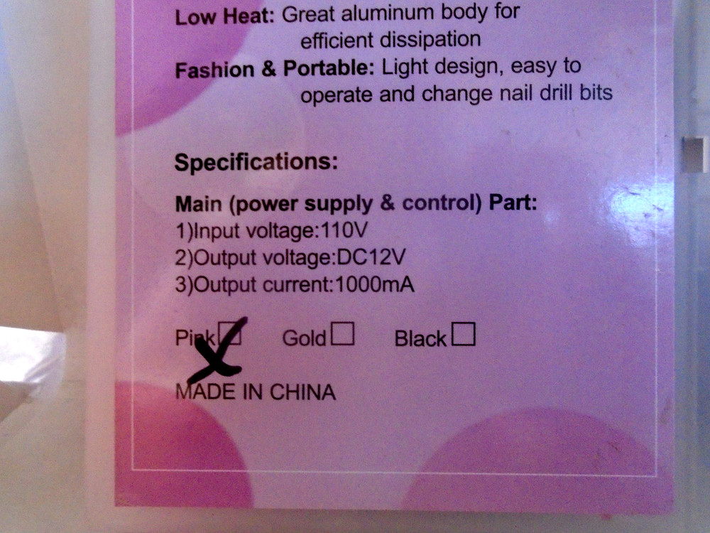 Cositte Electric Nail Drill USB Type - Pink