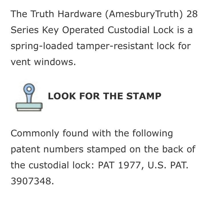 Truth Key Operated Custodial Lock