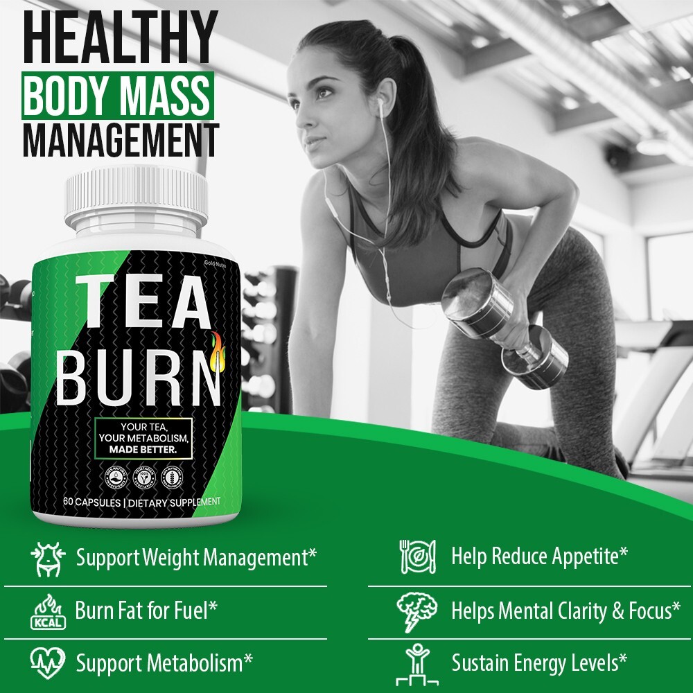 (2 Pack)Tea Burn, Powerful Formula, Effective for Women and Men.