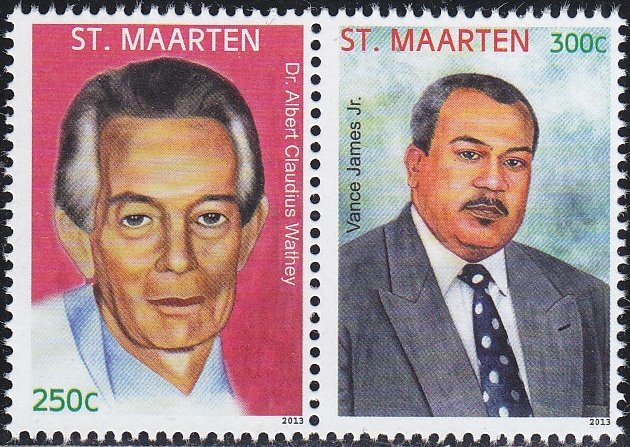 Sint Maarten Issue 2013 (140-141) Famous Persons