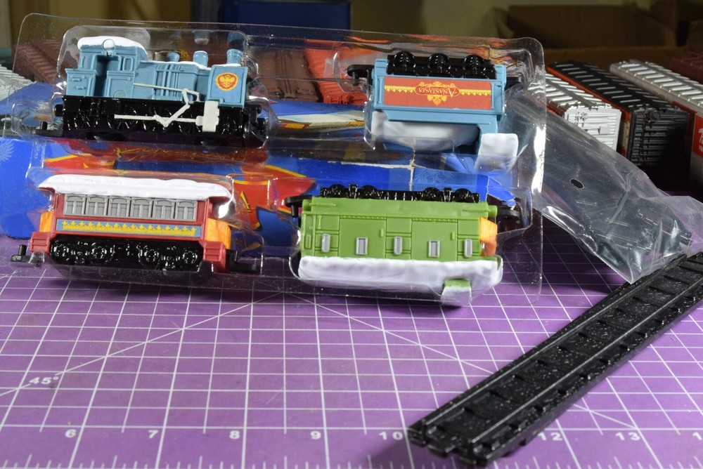 NIP Fantasia Toy Train set, boxed, plastic, complete