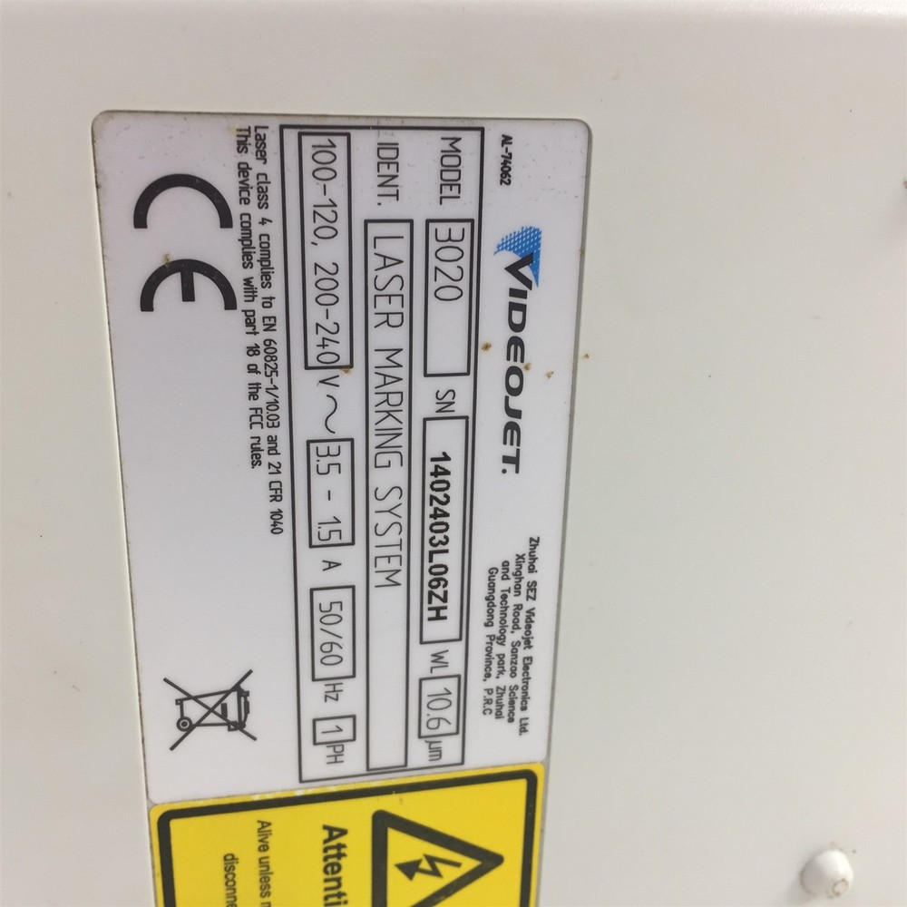 Videojet 3020 Laser Marking System