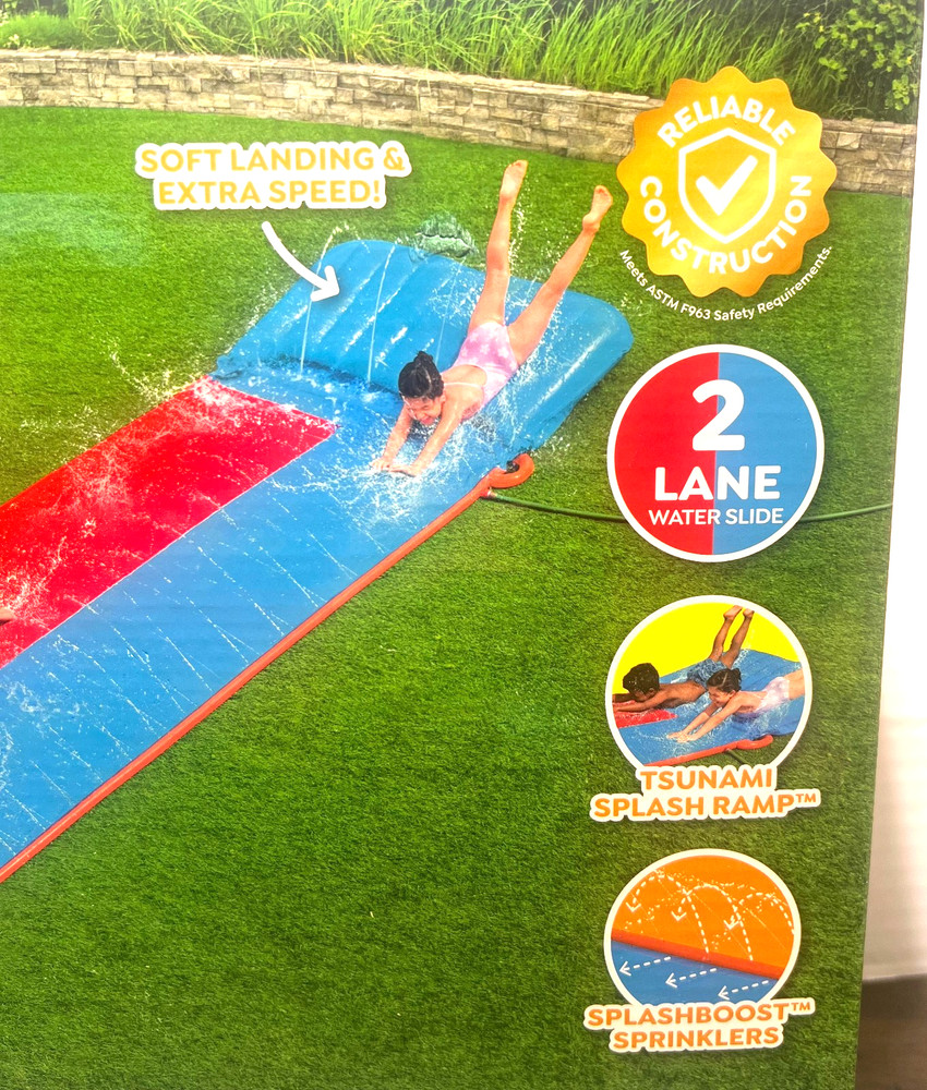 TSUNAMI SPLASH RAMP DOUBLE SLIDE WATER SLIDE