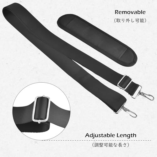 Bag Shoulder Strap Replacement Adjustable Strap with 01# Black with Padded