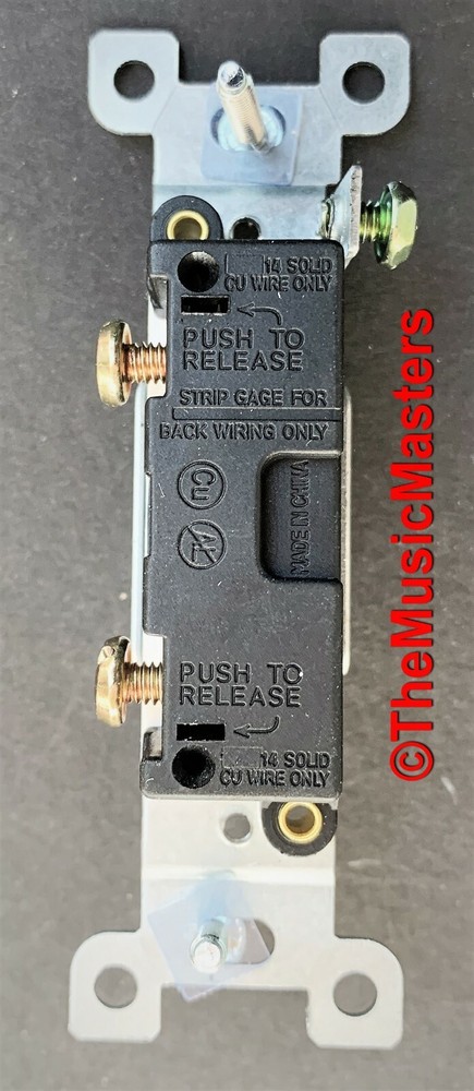 White Electric Toggle On/Off Power WALL LIGHT SWITCH Residential Replacement